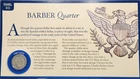 1914 Barber Silver Quarter in History Card #587