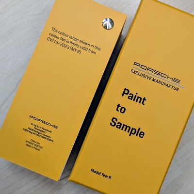 Porsche Paint to Sample (PTS) Colour Swatch Deck - Model Year R CW13/2023