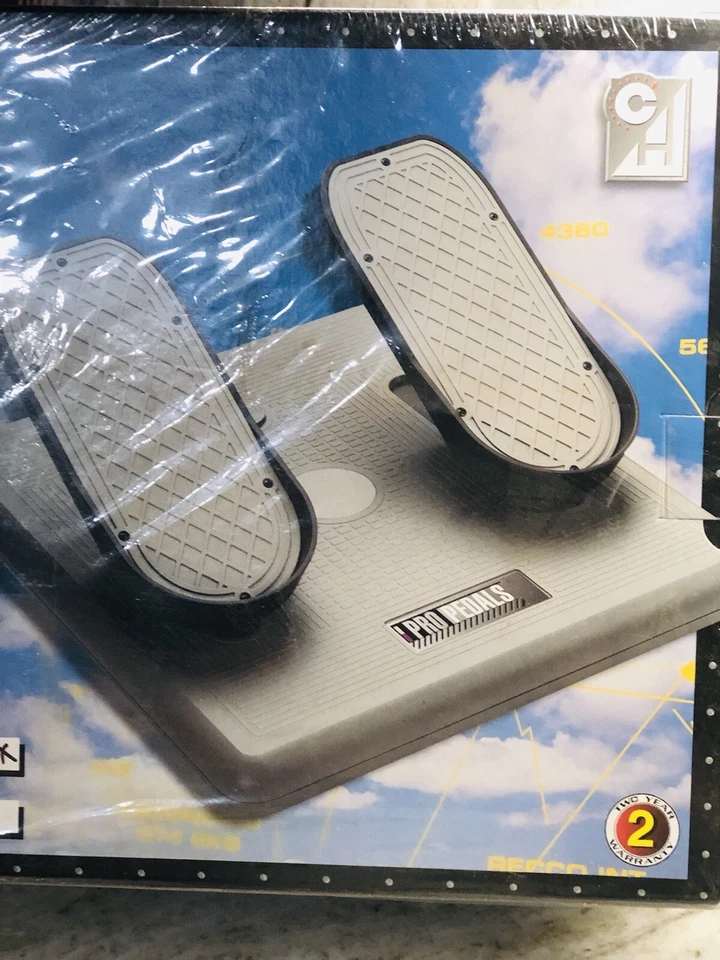 CH Products Pro Pedals USB Flight Rudder Simulator PPU99US Gaming Sim Controller - Image 3 of 4