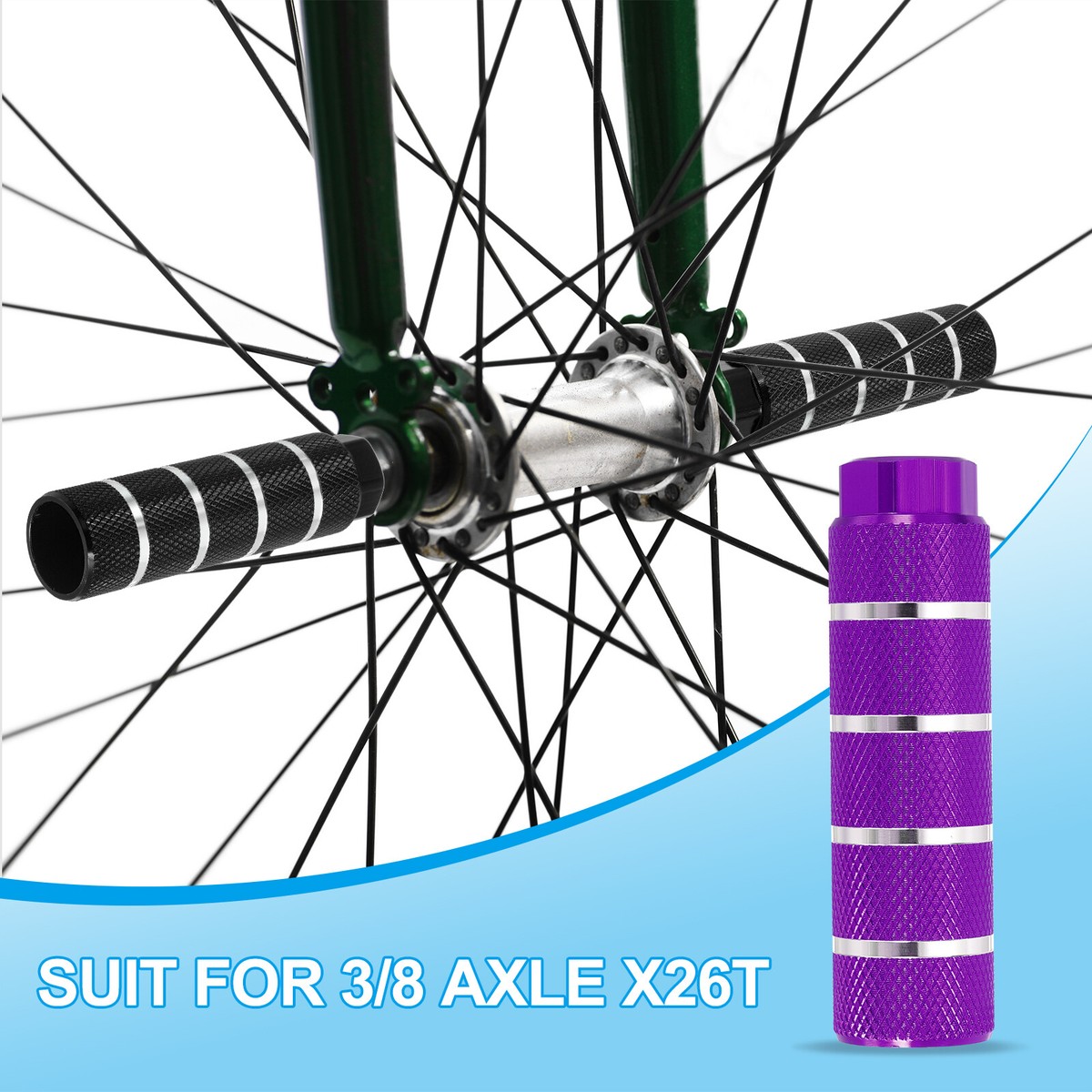 Lot de 4 piquets de vélo en alliage d'aluminium avec