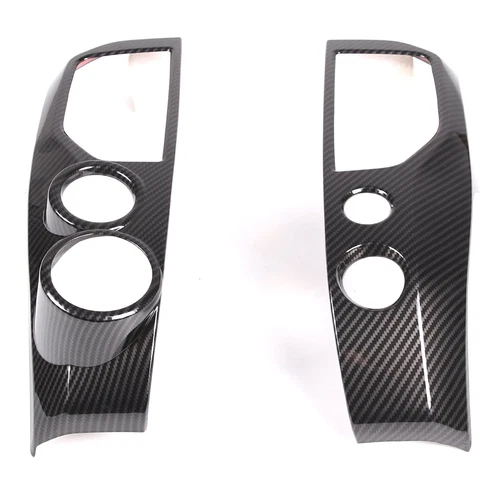 ABS Carbon Fiber Interior Dash Console Trim cover Set Fits Nissan Titan 2016-24 - Picture 16 of 27