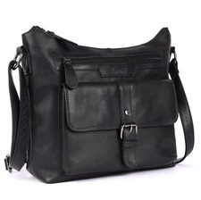 Damen Handtasche Echt Leder Umhängetasche Vintage Bag Beutel Schultertasche