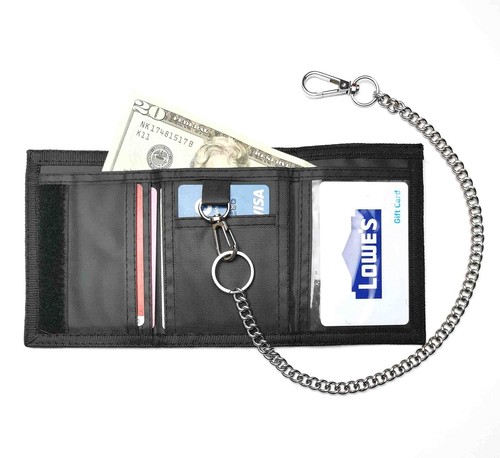 RFID card Boy Canvas Sport Wallet, Men Casual Trifold Short Wallet - Picture 3 of 14