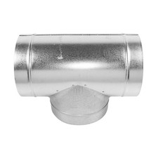 Metal Ducting T Piece Equal Tee 3 Way Ventilation Connector 4" 5" 6" 8" 10" 12"