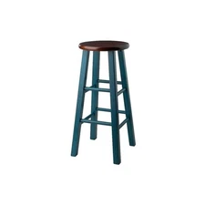 Winsome Ivy Bar Stool, Rustic Teal and Walnut