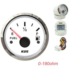 KUS Fuel Tank Level Gauge Boat Marine Car Gas Level Indicator 52mm 0-190ohms