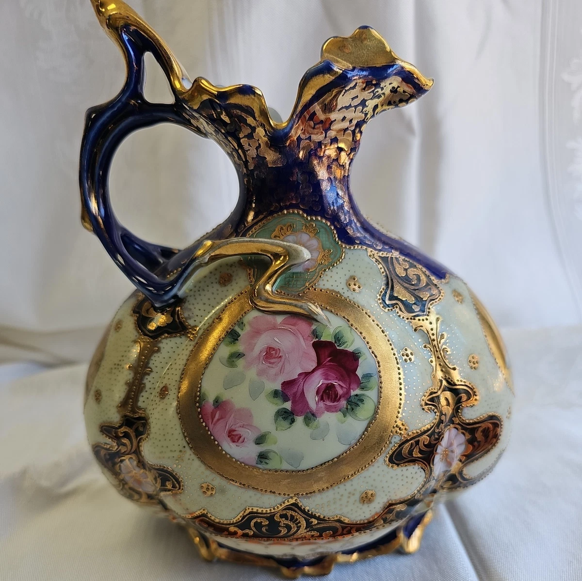 蓝色陶瓷花瓶| eBay
