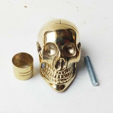Victorian Skull head Handle Golden Brass for Shaft Walking Stick Cane Solid gift