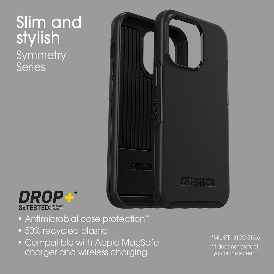 Funda OtterBox Symmetry para iPhone 13 Pro - Negra Foto 3 de 4