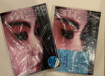 Two Vintage In-Flight Air France ''Atlas'' Magazines April 1974-sealed, in wrap