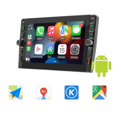 8'' Android 13 Double 2-Din 32GB GPS Navi WiFi Radio Mirror cellphone CarPlay Kit