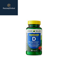 Spring Valley Vitamin D3 5000 IU, Extra Strength, Strawberry, 90 Ct