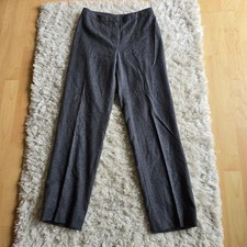 Escada Grey Virgin Wool Cashmere Blend Straight Leg Trousers Size 36 women's