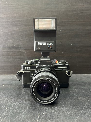 DDR Spiegelreflexkamera Praktika-BCS Nova Electronic + Objektiv Und Tasche - Bild 1 von 19