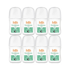 8-pack HTH Aloe Vera Deodorant Roll-On 50ml Vegan Nordic Swan Made in Sweden