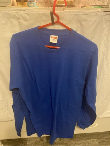 T shirt blanc manches longues Supreme taille M homme bleu