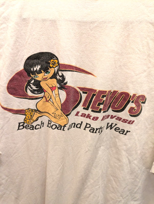 Vintage Stevo's Havasu Resort T-Shirt White beach boat XL 50/50 Vintage