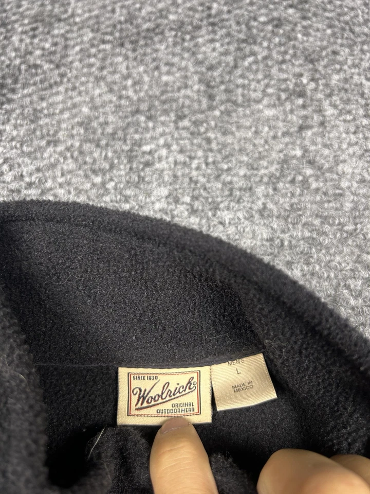 Woolrich Vest Mens Large Black Fleece Full Zip Outdoors Sleeveless Jacket Winter - Image 2 of 4