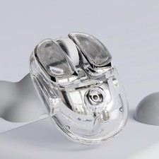 EWEADN Q9 Wireless Clear Mouse Dual Mode Bluetooth  2.4G USB Computer Mouse wit
