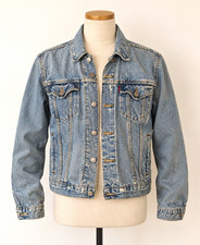 Levis Kids XL Blue Denim Trucker Jacket Light Wash Unisex Jean Jacket