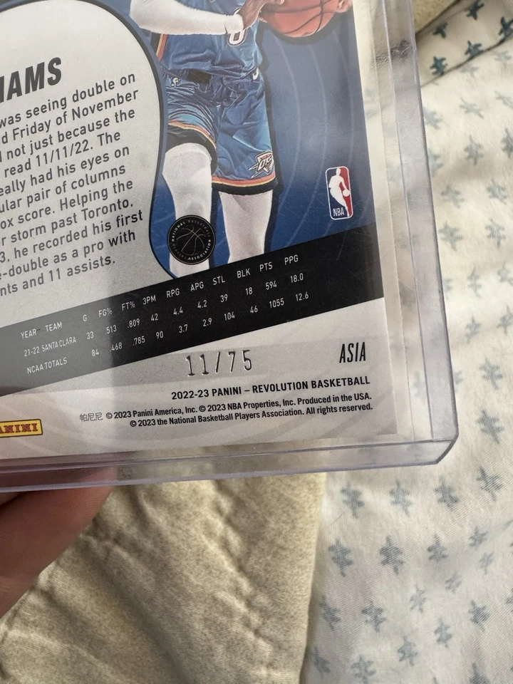 2022-23 Panini Revolution - Rookies Jalen Williams #124 Impact /75 (RC) - Image 2 of 2