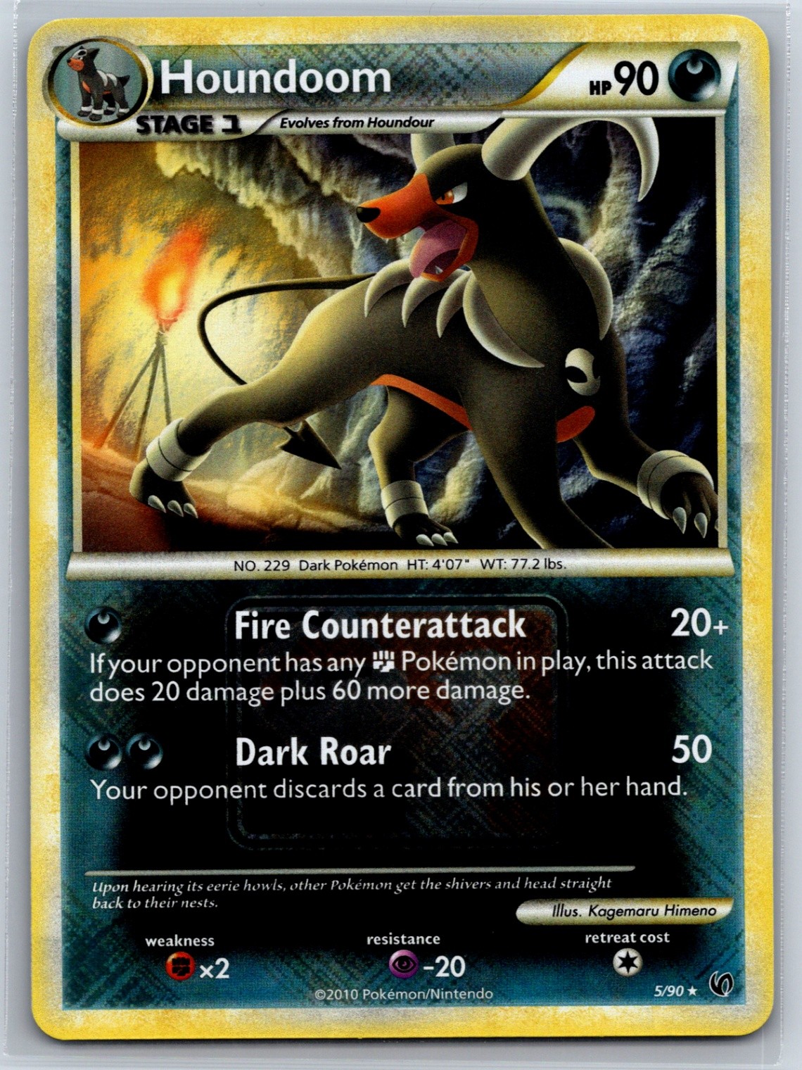 Houndoom (Pokemon League) Undaunted 5/90 Crosshatch Pokemon Card NM