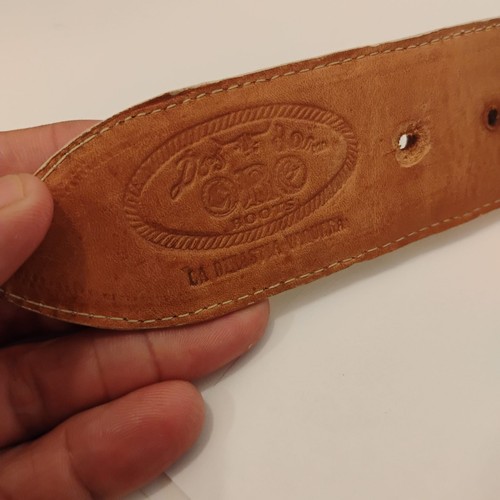 Dos De Oro Crocodile Alligator Men's Western Horneback Cowboy Belt Only Size 32 - Picture 14 of 19
