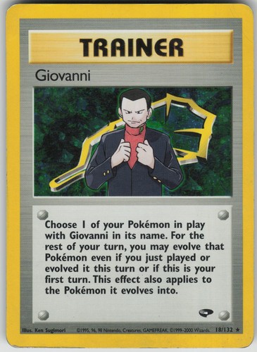 Pokemon TCG Giovanni (18) Holo Rare Gym Challenge 018/132