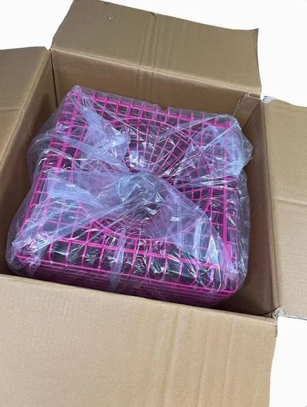 Hocker POLSPOTTEN Zig Zag Wire Raspberry Designerhocker pink - Bild 2 von 2