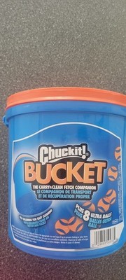 Chuckit Ultra Ball Dog Toy with Chuckit Cleaning Bucket Bouncy Fetch Pet Toy NEW