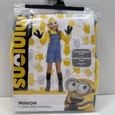 Minions Costume Child 8-10 Medium 4 Piece Rise Of Gru Halloween Costume