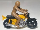Matchbox Lesney #18 Hondorora Yellow Motorcycle w/Brown Rider