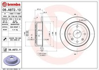 2X Brembo Bremsscheibe Hinterachse U.A. FüR Chevrolet, Daewoo