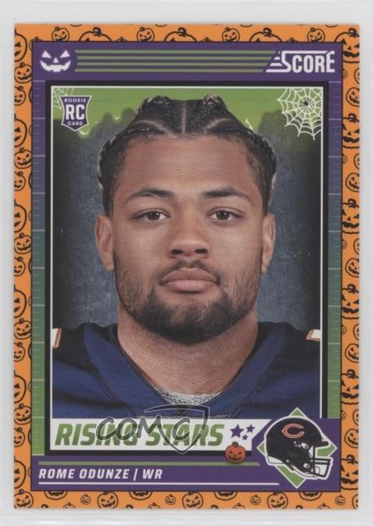 2024 Panini Score-A-Treat Rising Stars Orange Pumpkins Rome Odunze #44 Rookie RC