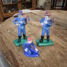 2 Toy Firefighters & Shoe Shine Boy Vintage Beton Made In USA Plastic
