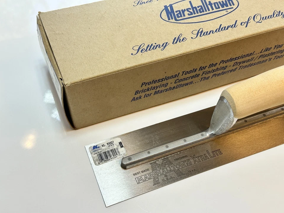 Paleta de acabado de alto carbono Marshalltown Tools USA MXS57 (14x3), XtraLite, nueva de stock Foto 2 de 4