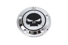 V-Twin 42-1198 Chrome Skull Timer Points Ignition Cover for Harley Twin Cam