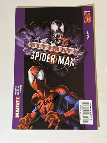 ULTIMATE SPIDER-MAN (2000) #36 1ST PRINT SIGNED BY MARK BAGLEY W/COA VENOM COVER