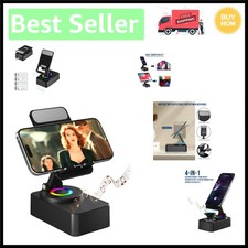 Foldable Phone Stand with Bluetooth Speaker LED - Stability Style Combined