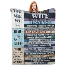 Gifts for Wife to My Wife Blanket for Wife Anniversary Birthday Gifts Christm
