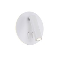 Led Wandleuchte Aluminium Schalter Weiß Ø14 Cm 3000 K Wandlampe Direkt Indirekt