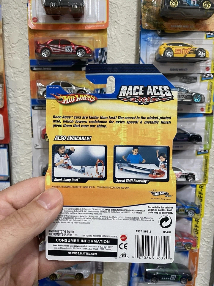 Hot Wheels 2008 Target Exclusive Race Aces Subaru Impreza cromo metálico muy buen estado Foto 3 de 4