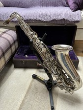 Selmer Modele 22 Alto Saxophone 1924 Nickel Plate With Original Case