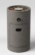 17" Pipestone Outdoor Column Fire Pit Gray - Threshold: Propane Gas Firepit 