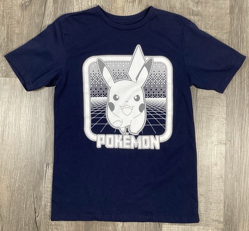 Pikachu Pokemon T-Shirt Youth Size 2XL Boys Navy Blue Short Sleeve - Picture 4 of 9