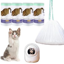 100 Count Self Cleaning Cat Litter Box Liner Bags Compatible with Automatic C...