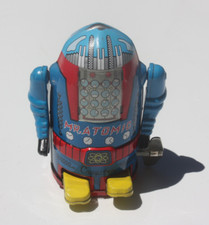 CRAGSTAN MR. ATOMIC robot wind up tin toy antique collection WORKS 