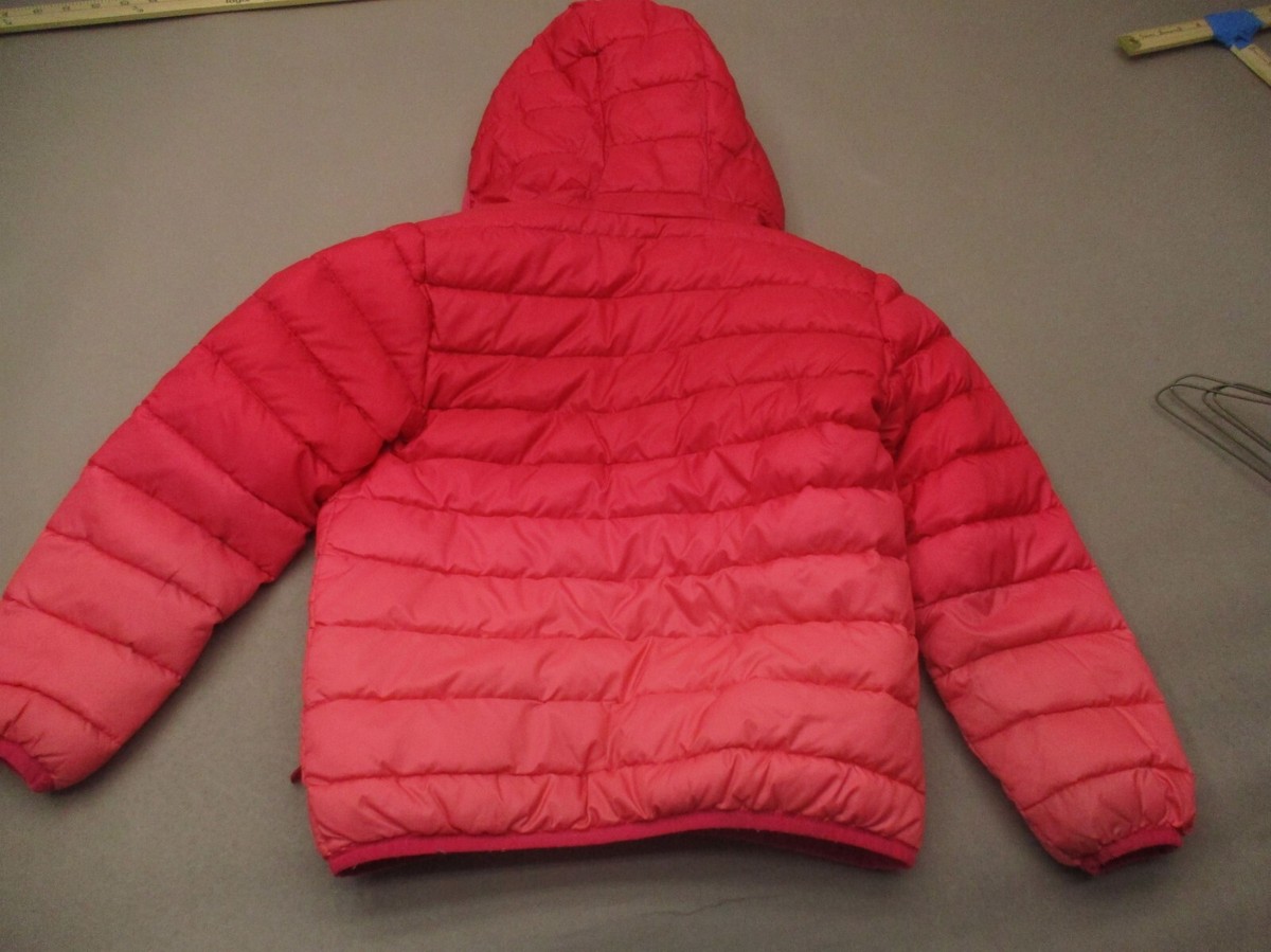 Eddie Bauer Size S (7/8) Girls Red Duck Down Full Zip Pocket