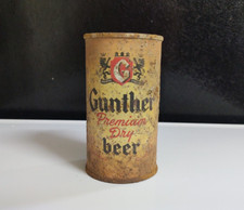 GUNTHER PREMIUM DRY BEER FLAT TOP CAN BALTMORE MARYLAND EMPTY