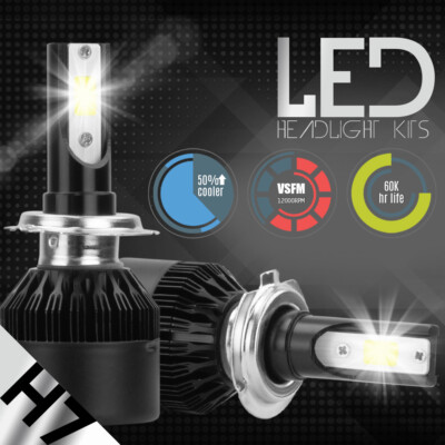 XENTEC H7 1700W 255000LM LED Headlight Kits High Low Beam Bulbs CREE 6000K